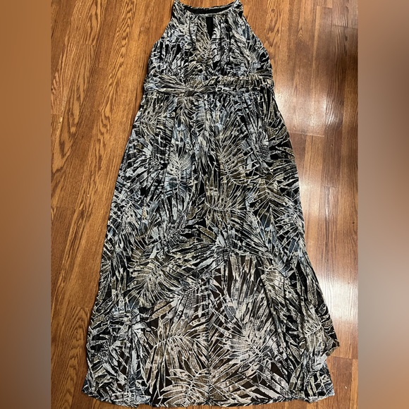 Vintage Y2K Mesh Dress Maxi Dress Spring Wedding Cut Out Dress Print - Picture 1 of 16